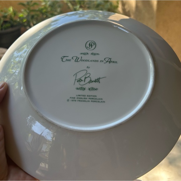 The Woodlands in April" by Peter Banett 1979 Limited Edition collectors plate - Picture 11 of 12